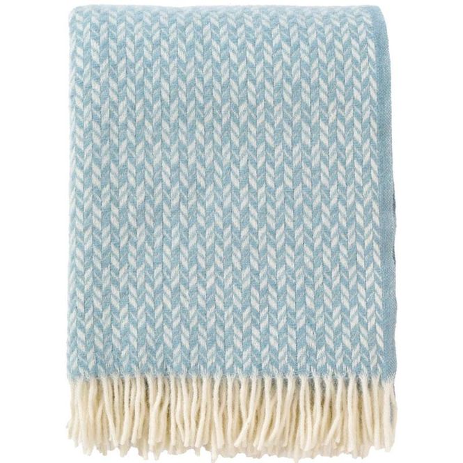 Hovedbilde Klippan - Lovik ullpledd - Heavenly Blue