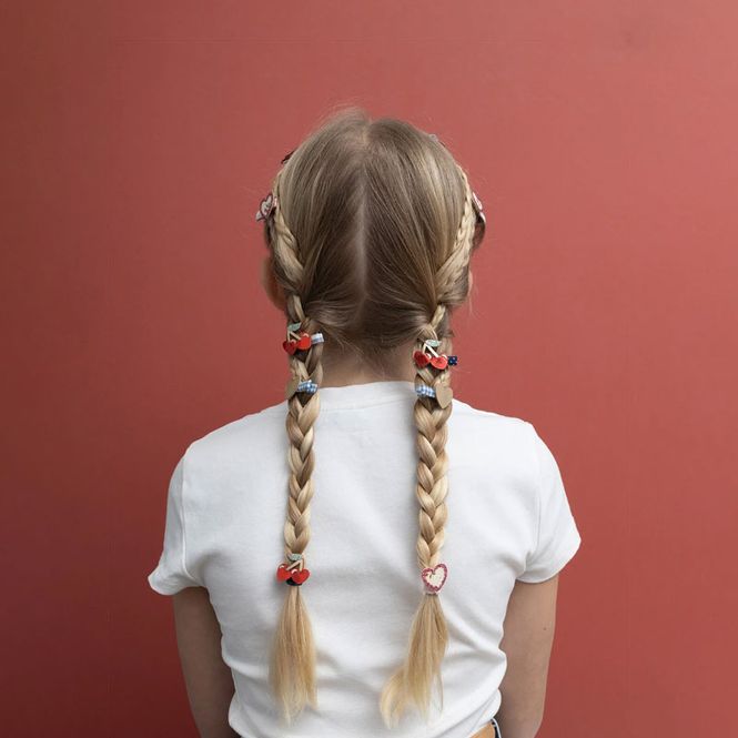 Hovedbilde Mimi & Lula - 6 Mini Hårstrikk - Red Cherries