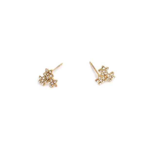 Bilde av A&C - Små øredobber blomster - Steel 14K