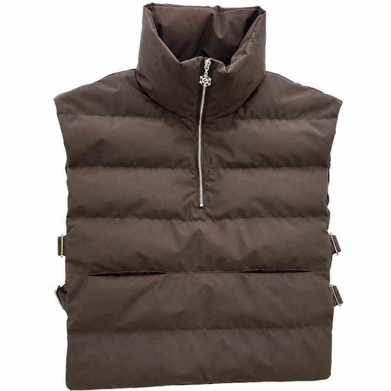 THOQ - Vest lang dun brun