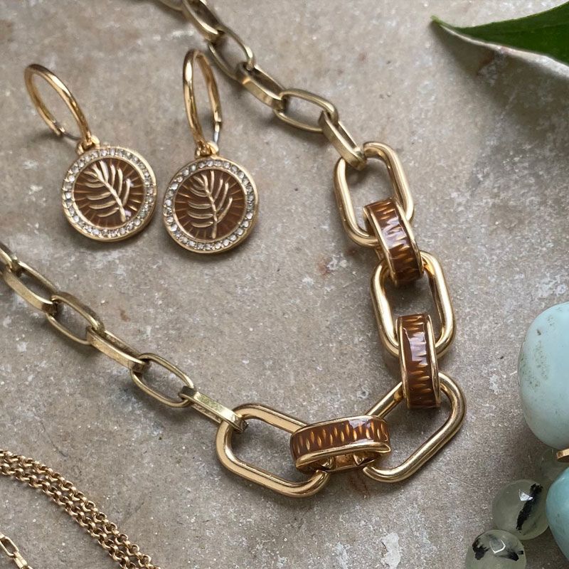 A&C - Jungle Collection - Lenkearmbånd med brun emalje