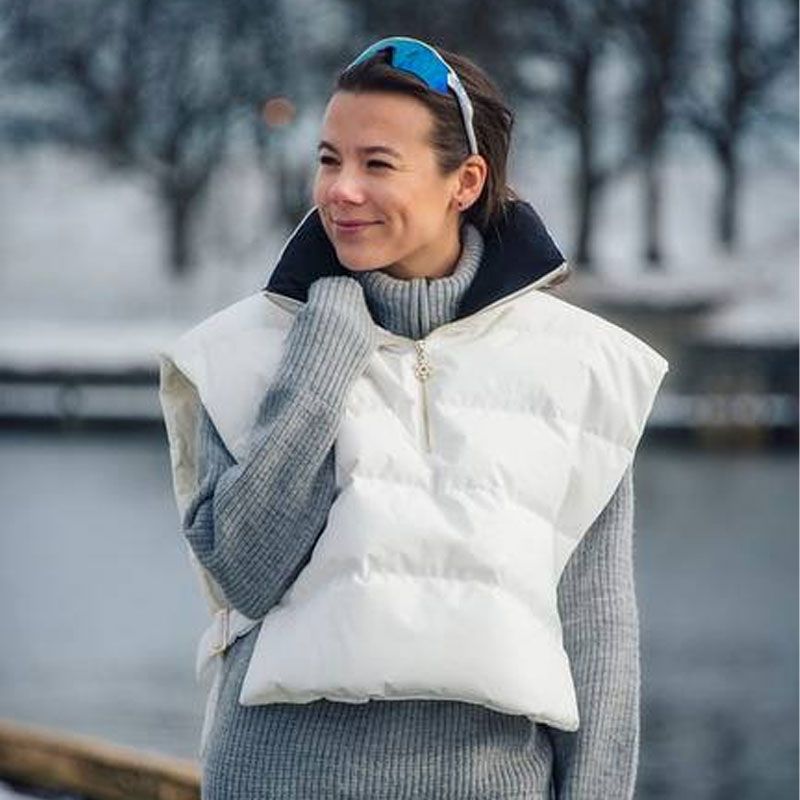 EyePoc - THOQ Vest kort dun - Naturhvit