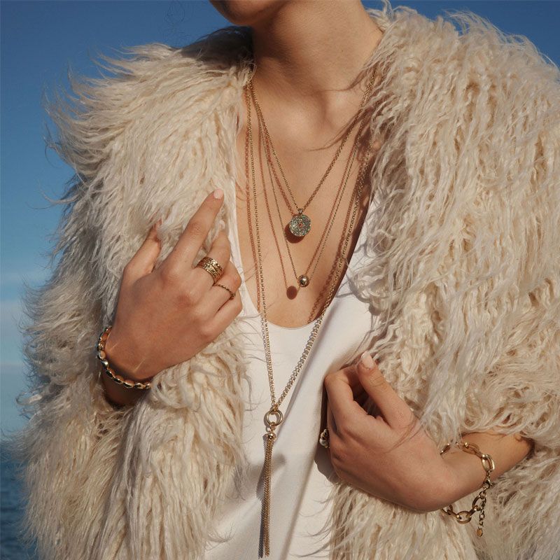 A&C - Shimmer armbånd med elastikk - G