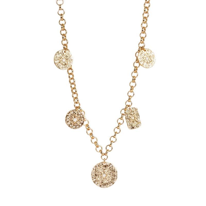 A&C - Solstice kort kjede med charms - G