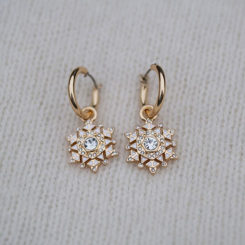 A&C - Øreringer med charm Snowflake - G