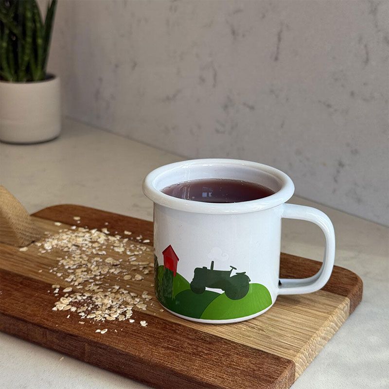 Blafre - Emaljekopp 2.5 dl - Traktor og låve