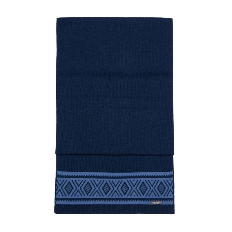 Scand. Ex. - Strikket skjerf unisex - Marineblå/støvblå