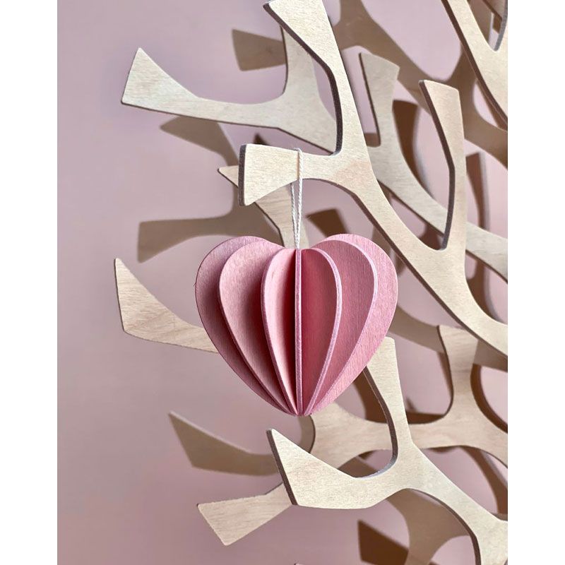 Lovi - Hjerte 4.5 cm - Light Pink