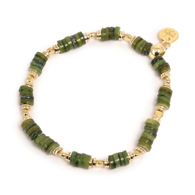 Hovedbilde A&C - Wild Nature delikat armbånd - Grønn skjell