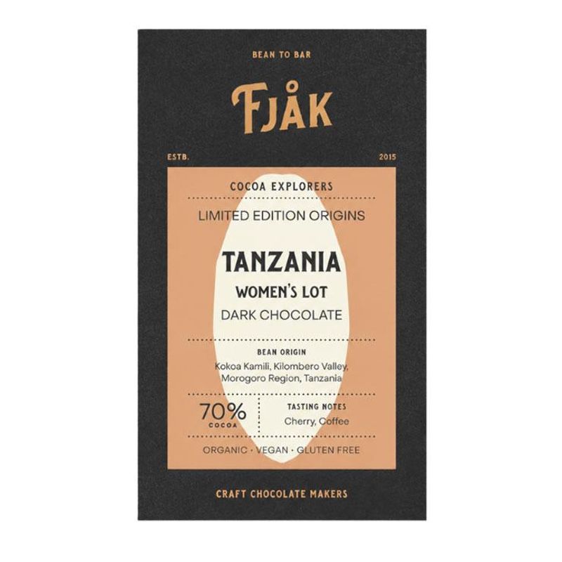 Fjåk Sjokolade - Tanzania Women's Lot mørk sjokolade