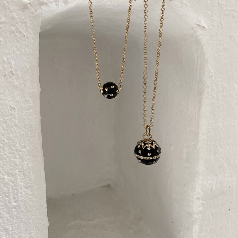 A&C - Halvlangt kjede Black Ball