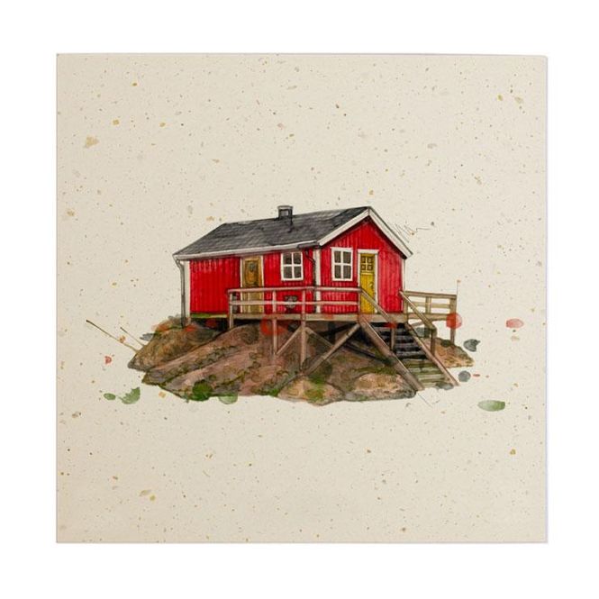 Hovedbilde Art of Norway - Kunstkort - Rorbu