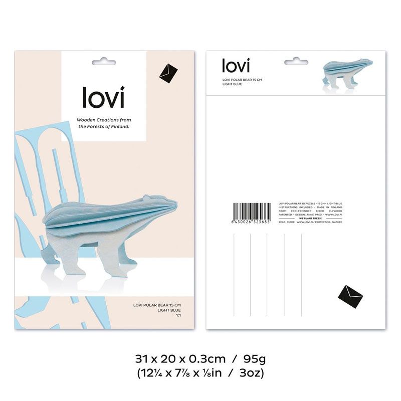 Lovi - Isbjørn 15 cm - White