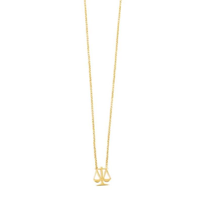 Hovedbilde A&C - Kort kjede Zodiacs - Vekten - Steel 14K