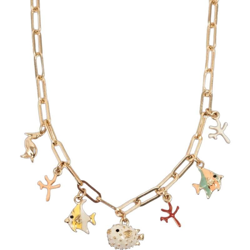 A&C - Aquatic kort kjede med charms