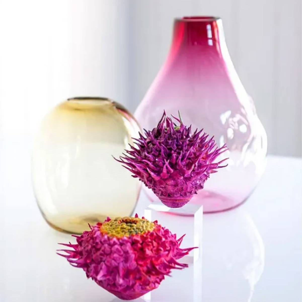 Sigrid Rostad Glass Lavavase - Transparent fuchsia