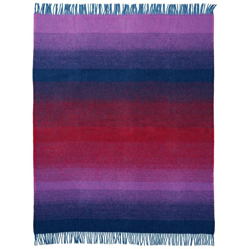Klippan - Aurora ullpledd - Purple Blue