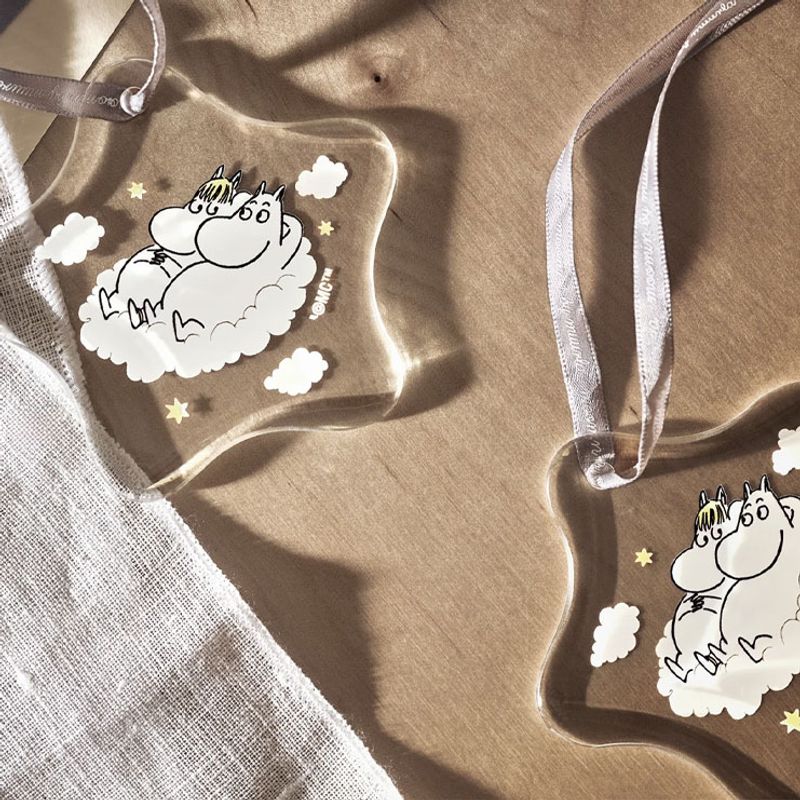 Moomin by Muurla - Glassdekorasjon - Snorkfrøken & Mummitrollet