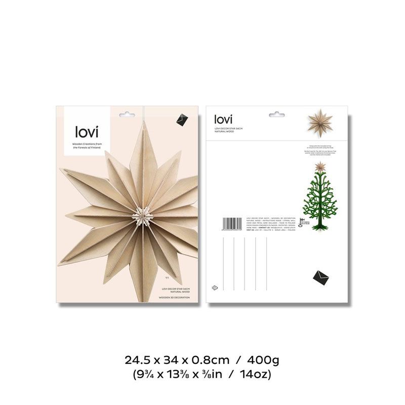 Lovi - Dekorstjerne 36 cm - Honey Yellow