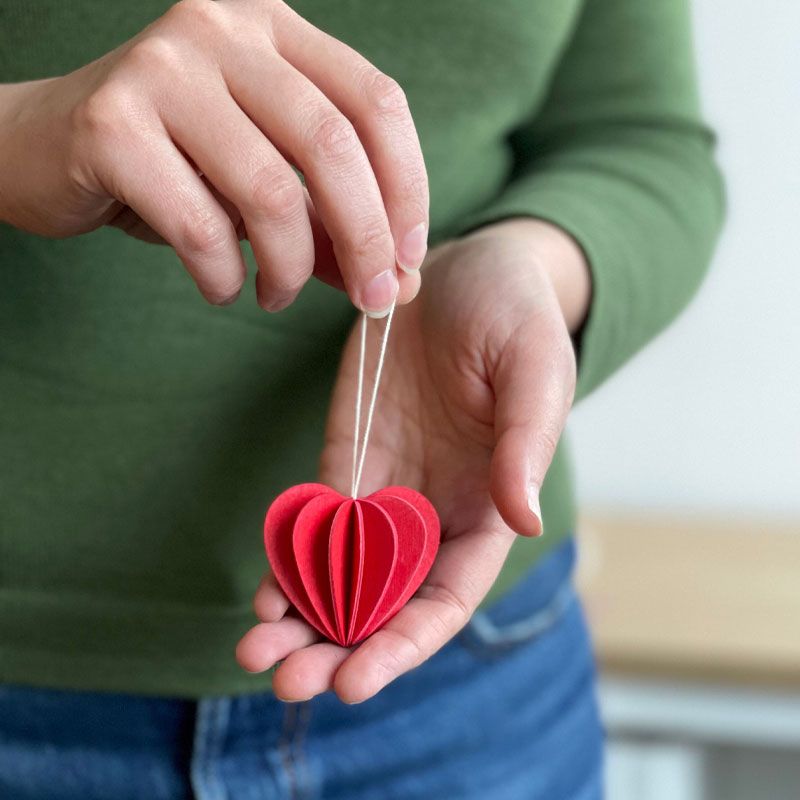 Lovi - Hjerte 4.5 cm - Bright Red