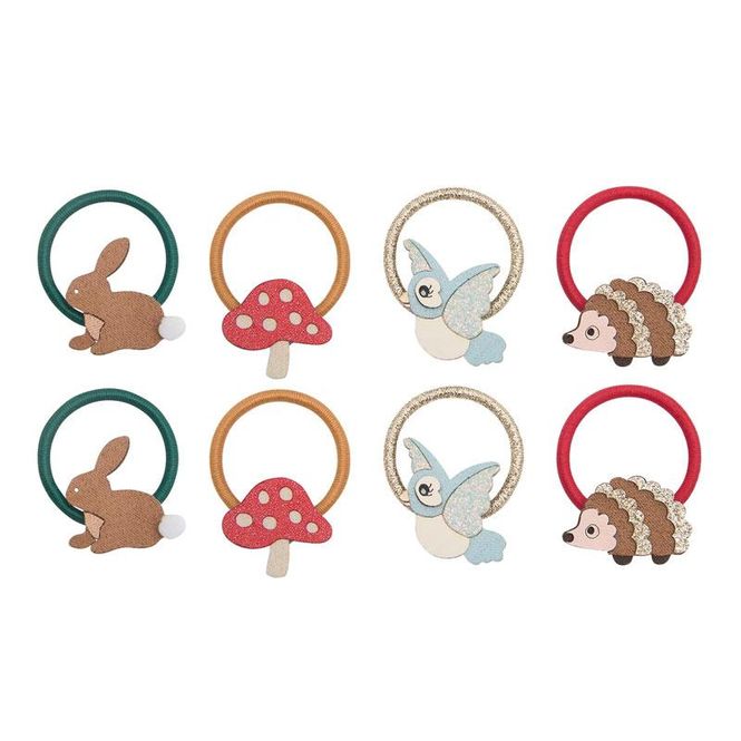 Hovedbilde Mimi & Lula - 8 Mini Hårstrikk - Woodland Pals