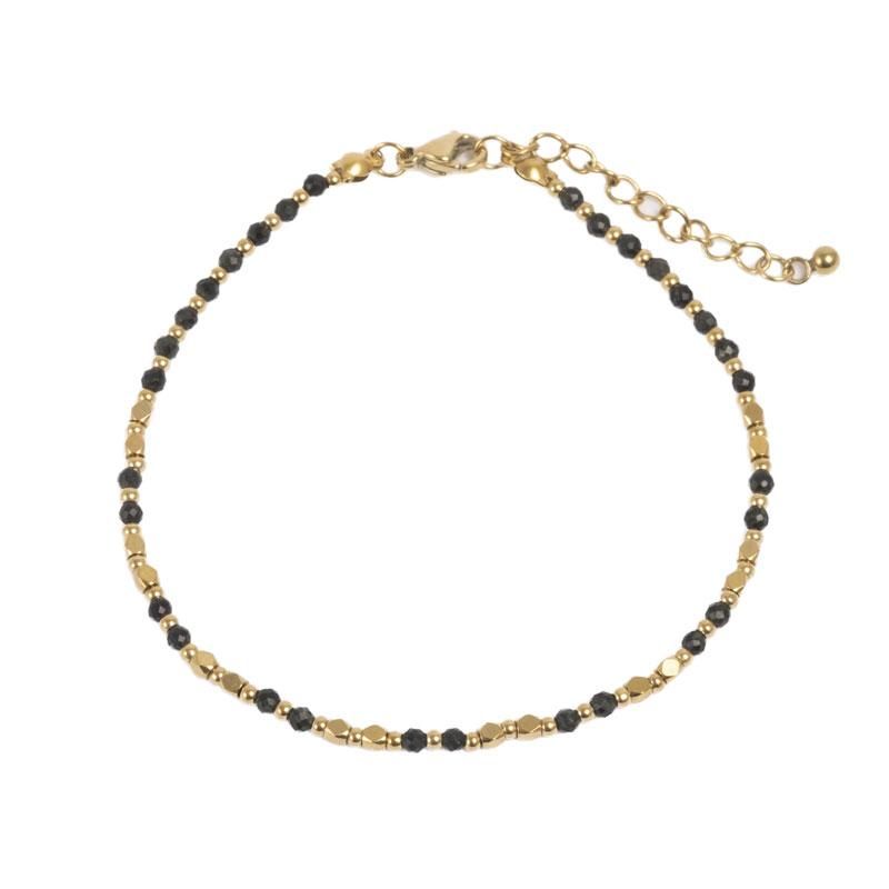 A&C - Wild Nature armbånd med sorte stener - G