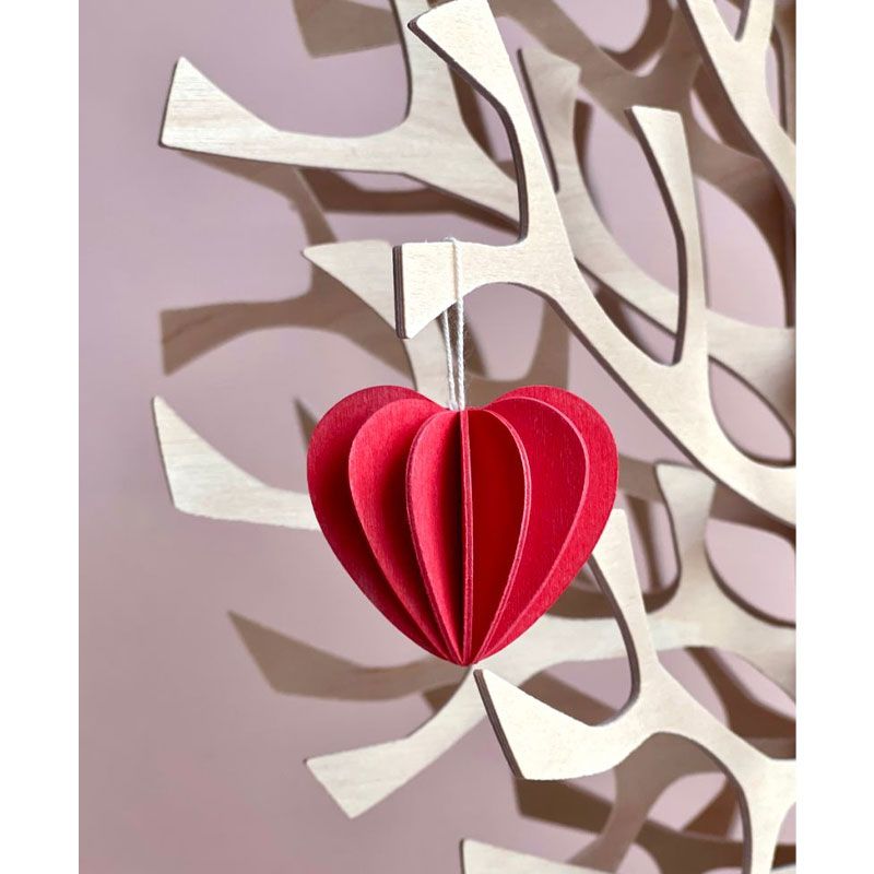 Lovi - Hjerte 4.5 cm - Bright Red