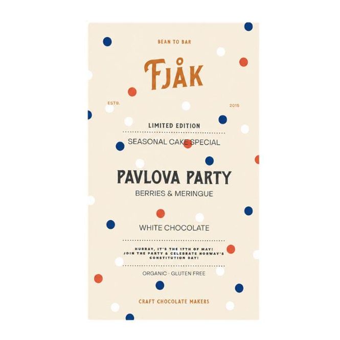 Hovedbilde Fjåk Sjokolade - Pavlova Party hvit sjokolade
