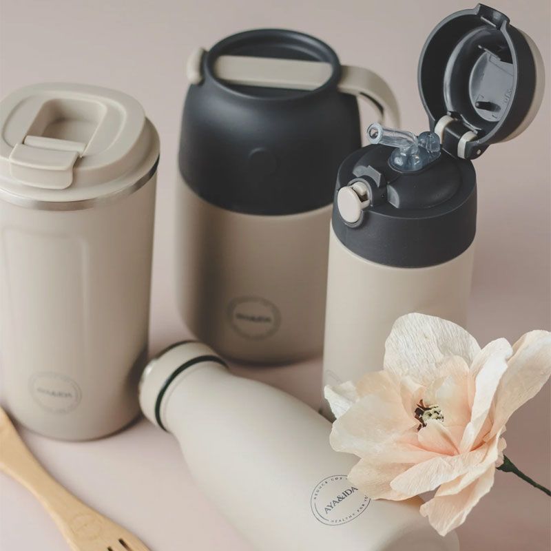 AYA&IDA - Drinking Bottle 350 ml - Cream Beige